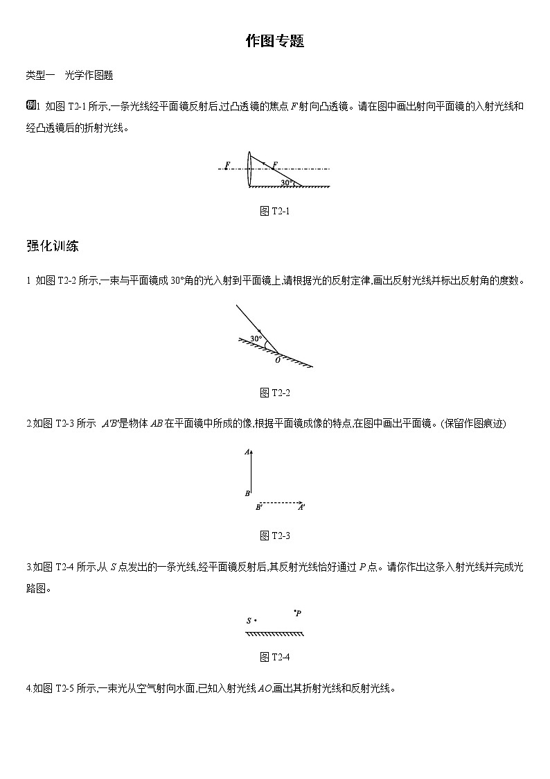 苏科版九年级物理学习共同体中考复习：专题作图专题（无答案）01
