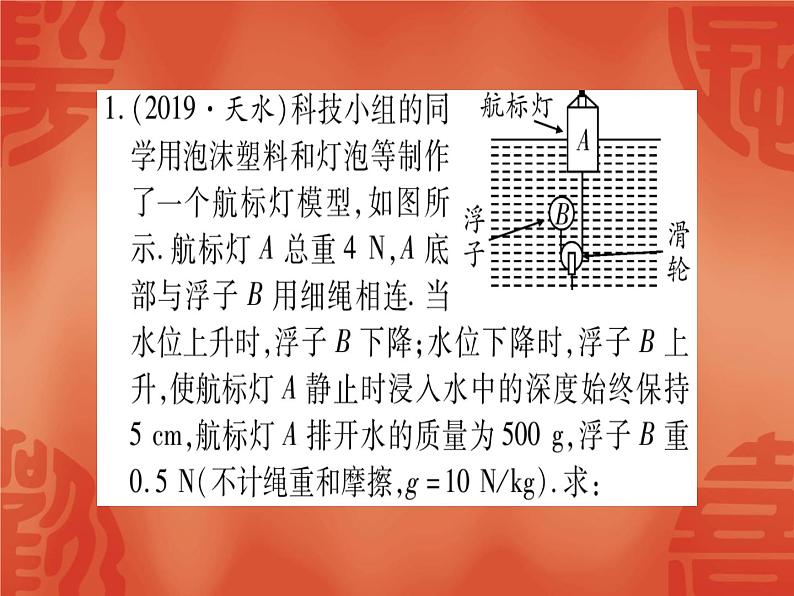 2020年中考物理复习作业课件：小专题二  压强与浮力的综合计算(共13张PPT)03