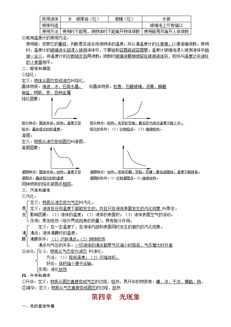 （超详）初中物理知识点归纳汇总第3页