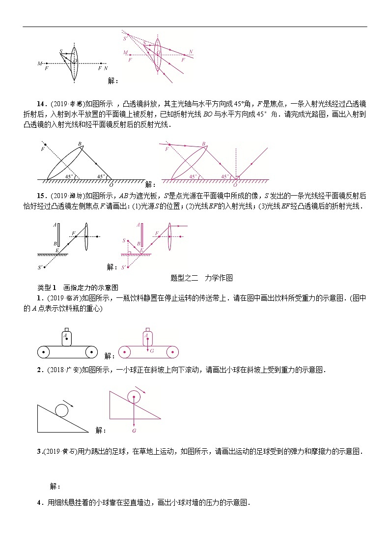 四川中考物理四大题型专项练习(二)　作图题第3页