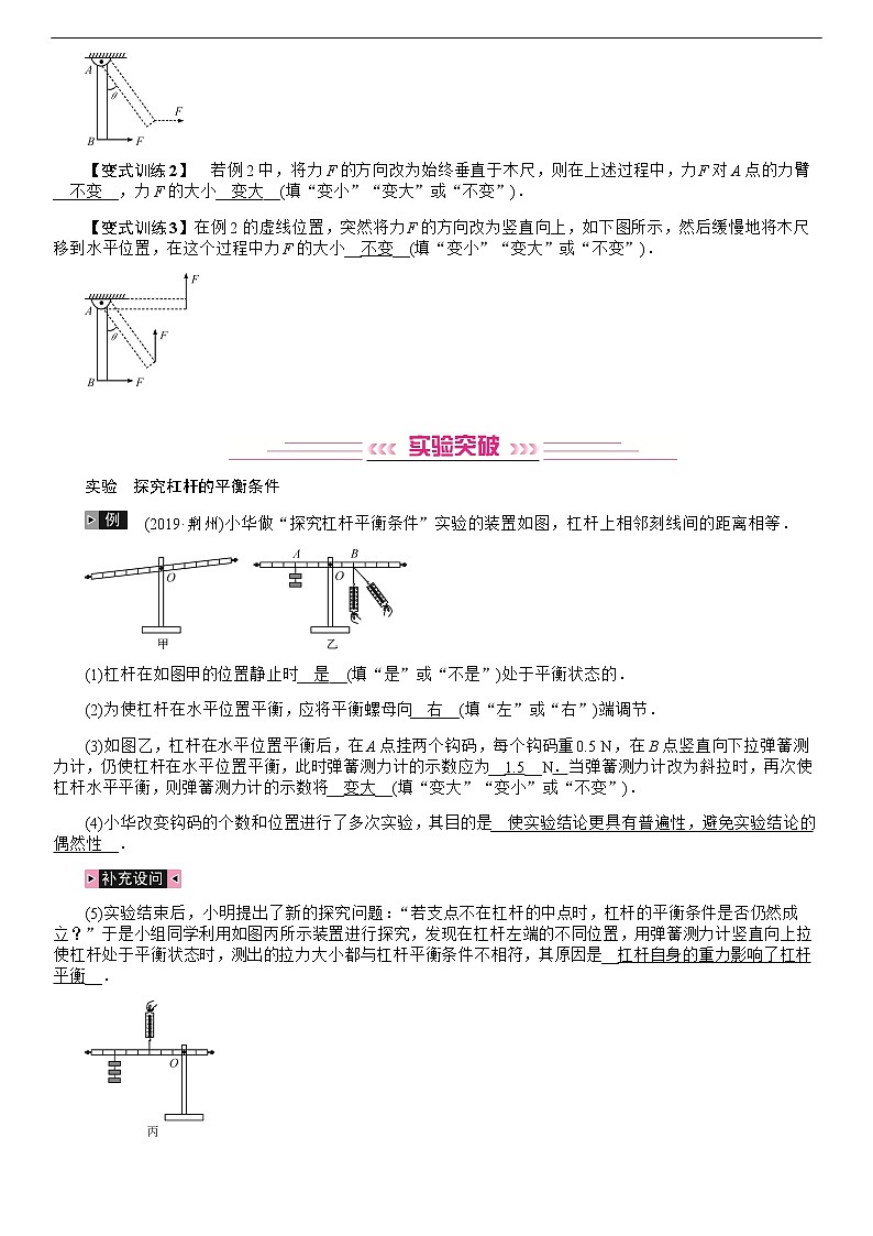 四川省中考物理考点复习教案：第13讲 简单机械第3页