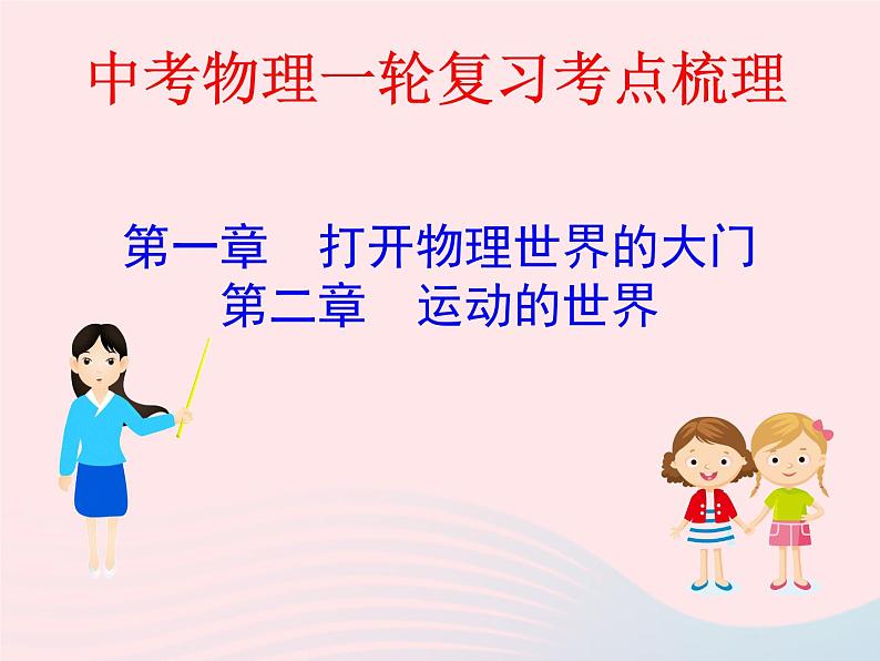 2020年中考物理一轮复习第一二章打开物理世界的大门运动的世界考点梳理课件沪科版01