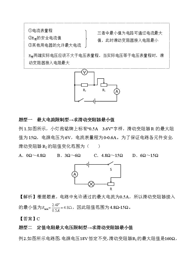 动态电路变化范围问题-2020年中考物理必考题型03