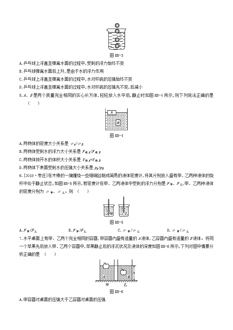 山西专版2020中考物理复习方案第一篇教材梳理课时训练08浮力试题02