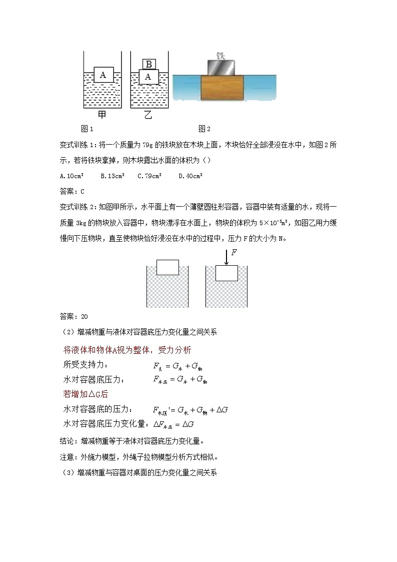 （冲刺2020）中考物理倒计时专攻32种题型21浮力动态变化问题02