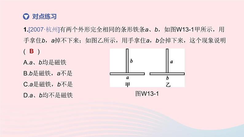 （杭州专版）2020中考物理复习方案第13课时电磁现象课件第8页