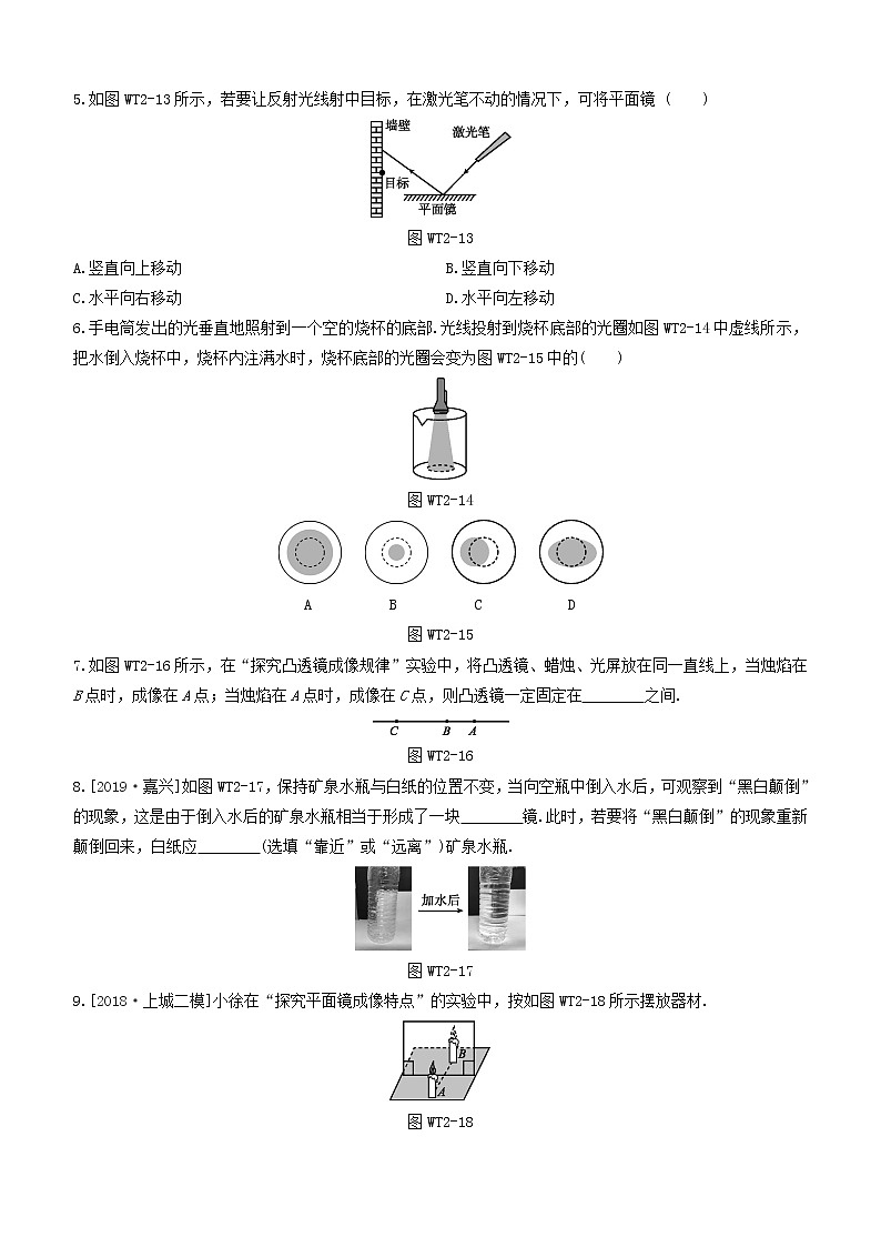 （杭州专版）2020中考物理复习方案专题02光学02