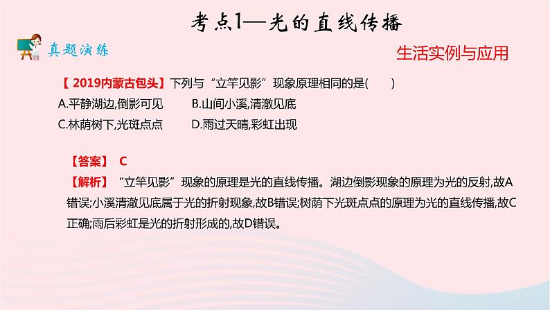 2020中考物理二轮满分冲刺重难点02光现象课件第7页