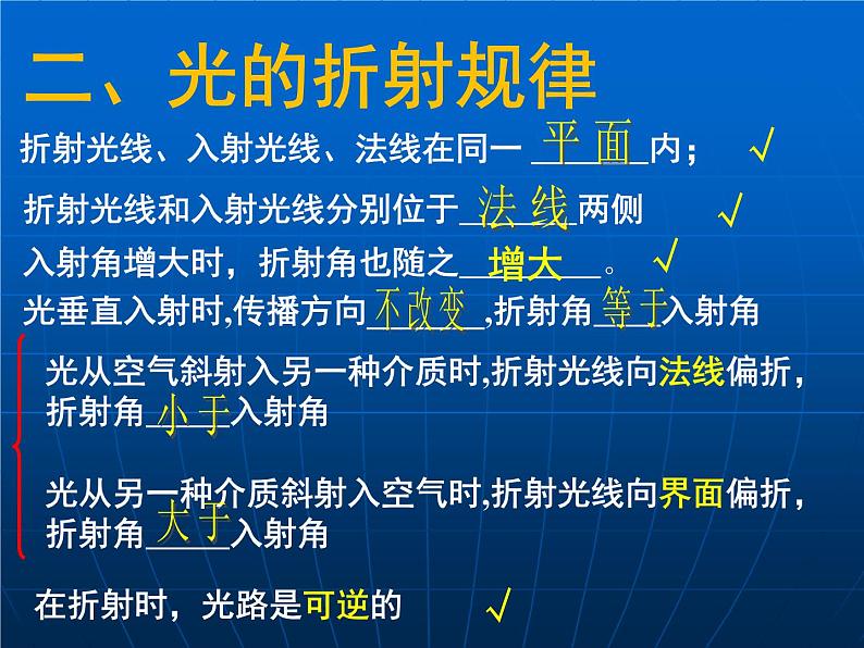 苏科物理八年级上册　第四章 1光的折射 课件第8页