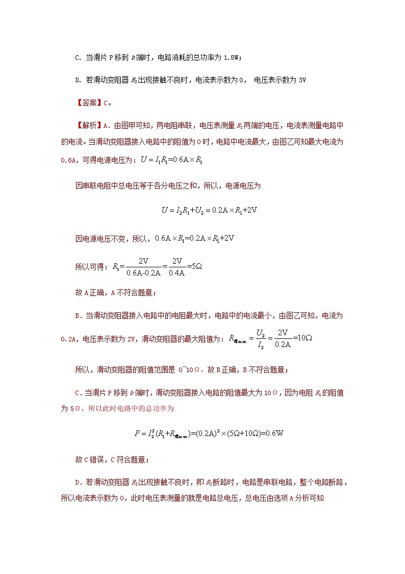 第15讲  欧姆定律-2021年中考物理高频考点20讲 试卷02