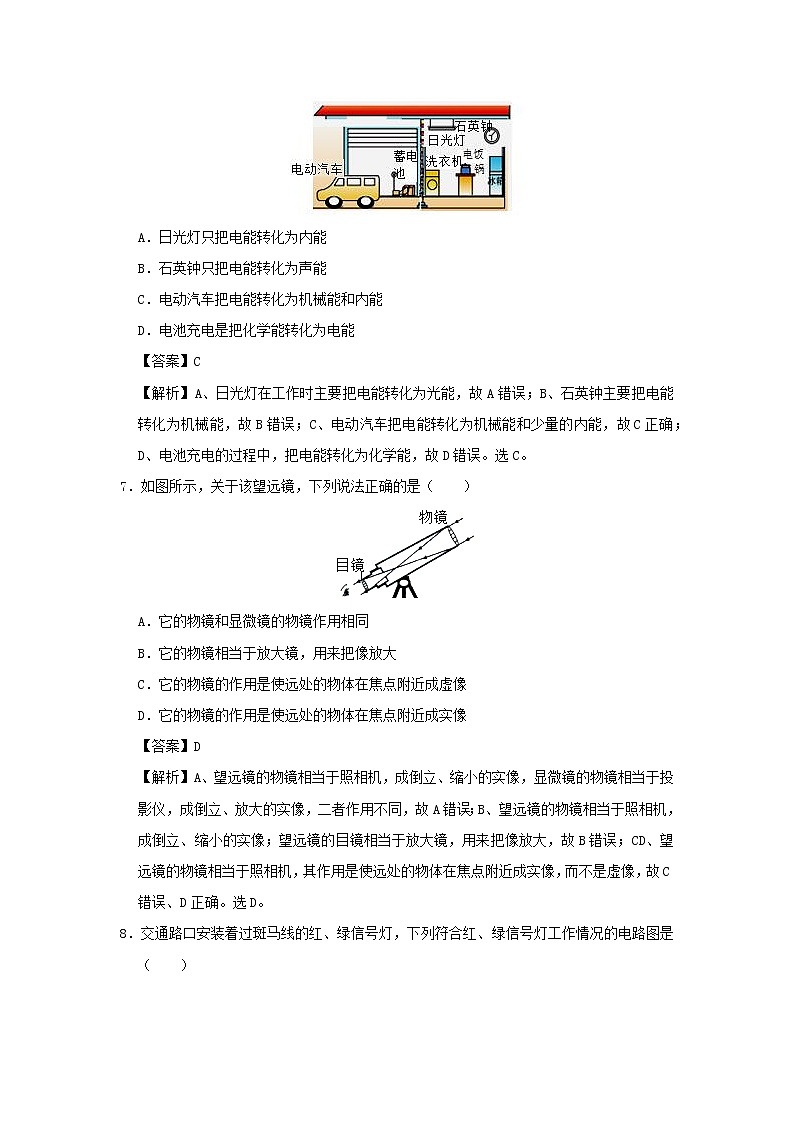 湖南省长沙市2020年中考物理猜想卷（三）（含解析）03