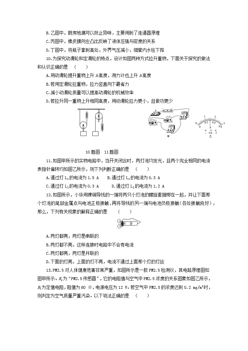 2020年中考物理考前冲刺必刷卷（一）（含解析）第3页