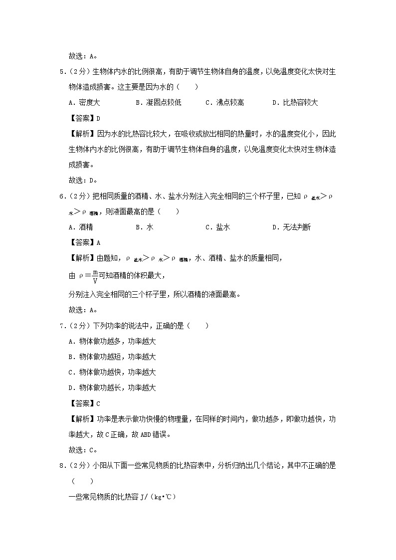 （期末冲刺AB卷）2019_2020学年八年级物理下学期期末测试卷（上海浦东B卷）（含解析）03