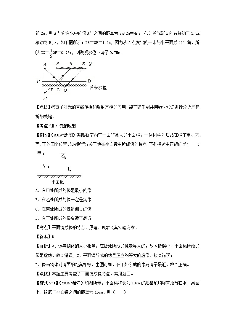 （决胜2020年）中考物理压轴题剖析与精练专题04光现象（含解析）第3页