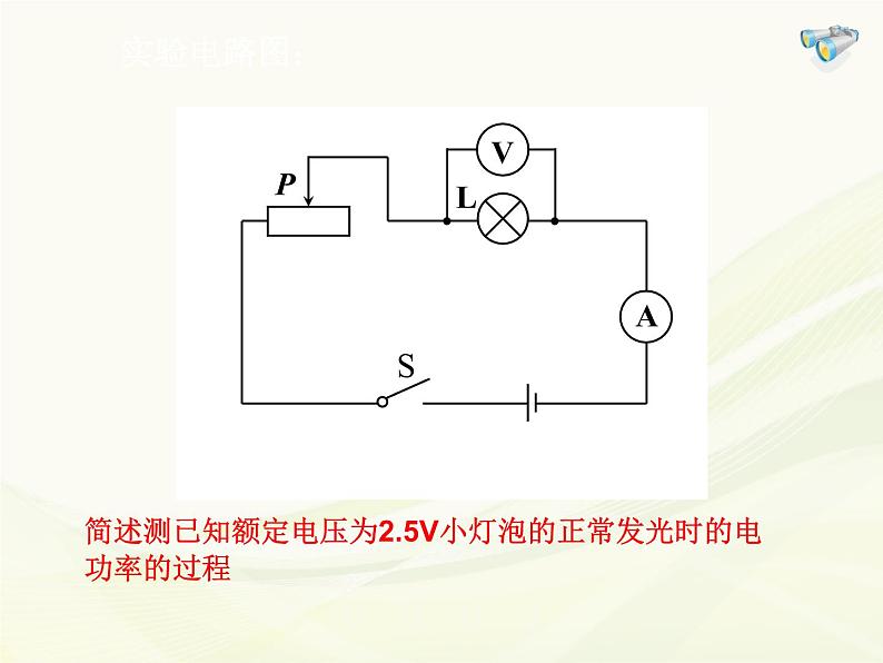 人教版九年级全一册物理：第十八章 第3节测量小灯泡的电功率 课件 (共14张PPT)03