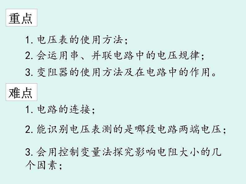 人教版九年级全一册物理： 第十六章电压 电阻 复习课  课件 (共20张PPT)05