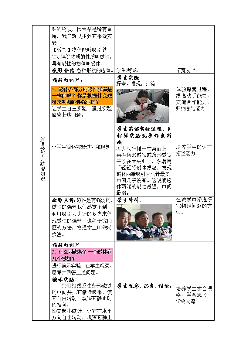人教版九年级物理教案：20.1磁现象、磁场03