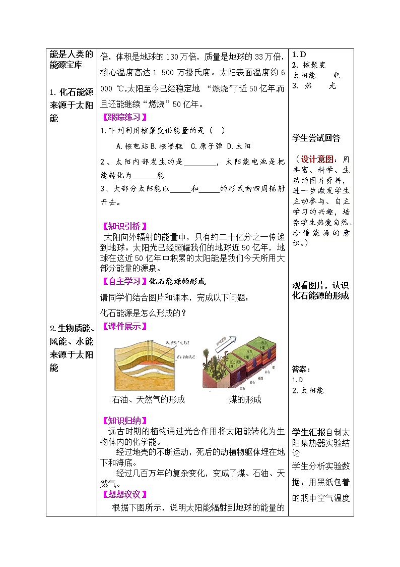 人教版九年级物理教案：22.3太阳能_103