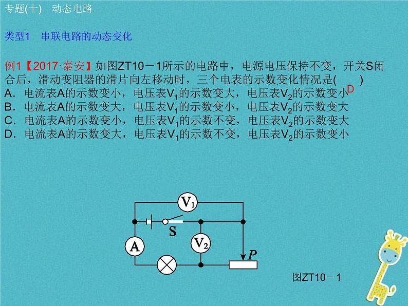 中考物理二轮复习专题突破10 动态电路 复习课件（含答案）第3页