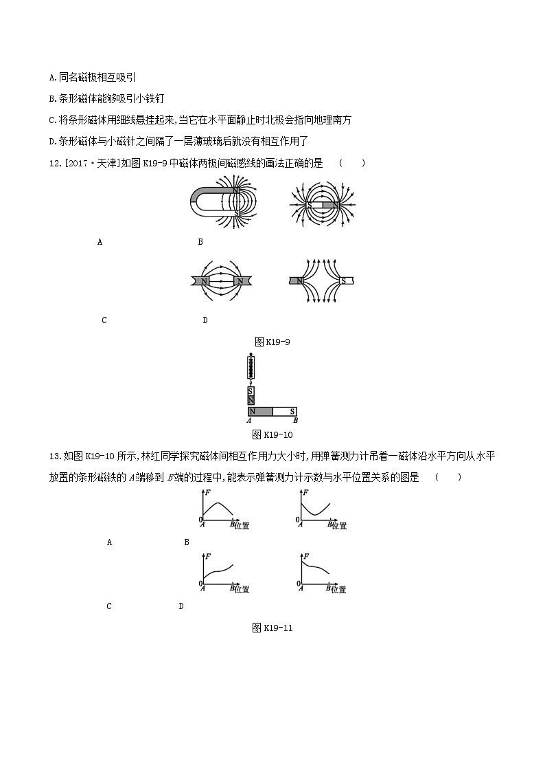 2019年中考物理一轮专项复习 第19单元  电与磁课时训练（含答案）第3页