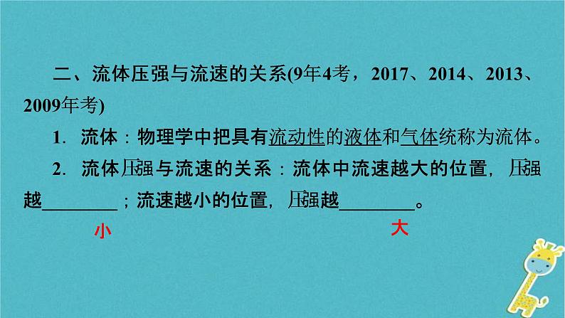 中考物理总复习 第11课时 大气压强流体压强与流速的关系 课件（含答案解析）08