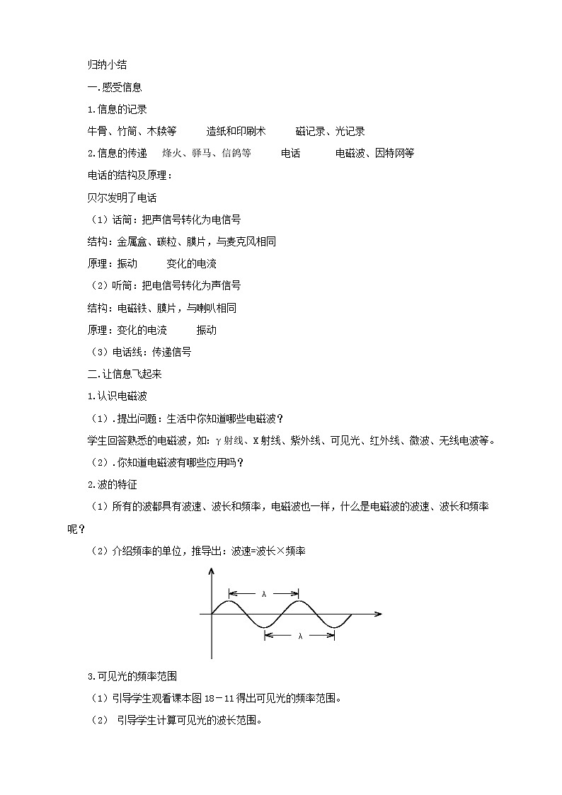 2020年沪科版物理九年级导学案：《第19章走进信息时代复习》（含答案）第2页