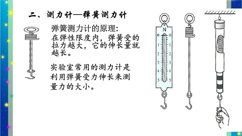 北师大版八年级物理下册第七章第二节《二  弹力   力的测量》课件06