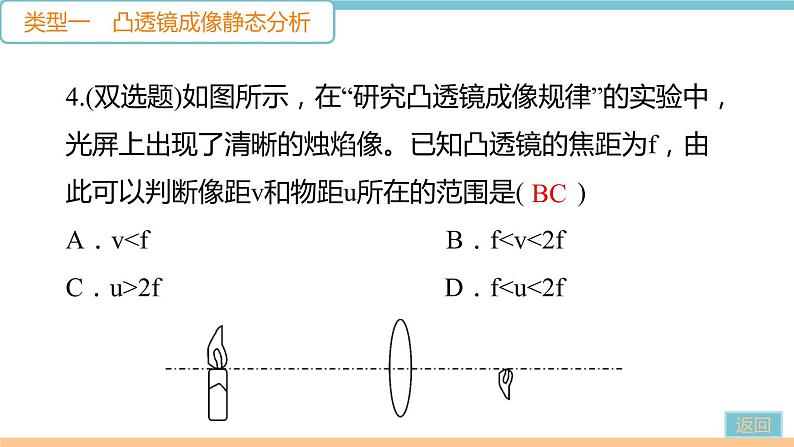 第四单元 专题六　凸透镜成像规律的分析 练习课件07