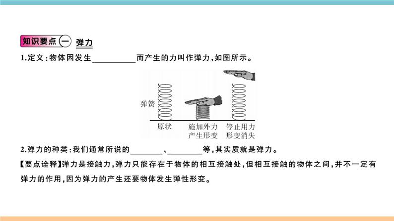 第六章 第三节  弹力与弹簧测力计02