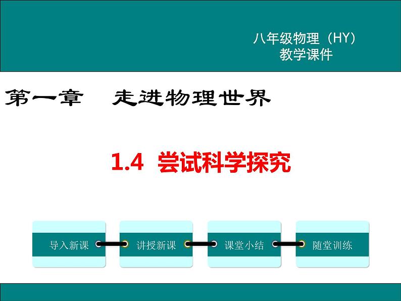 1.4  尝试科学探究 课件第1页