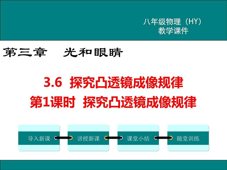 粤沪版物理八年级上册3.6  探究凸透镜成像规律  第1课时 课件01