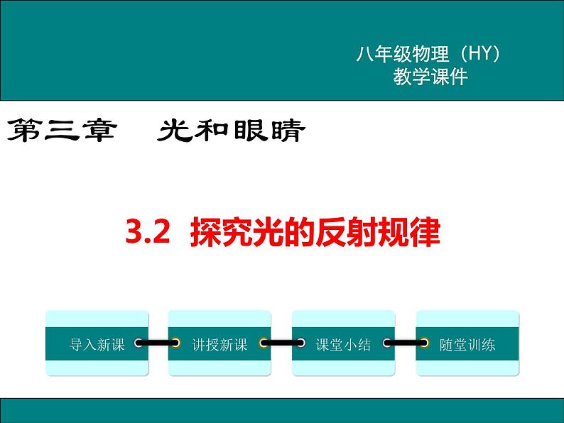 粤沪版物理八年级上册3.2  探究光的反射规律 课件01