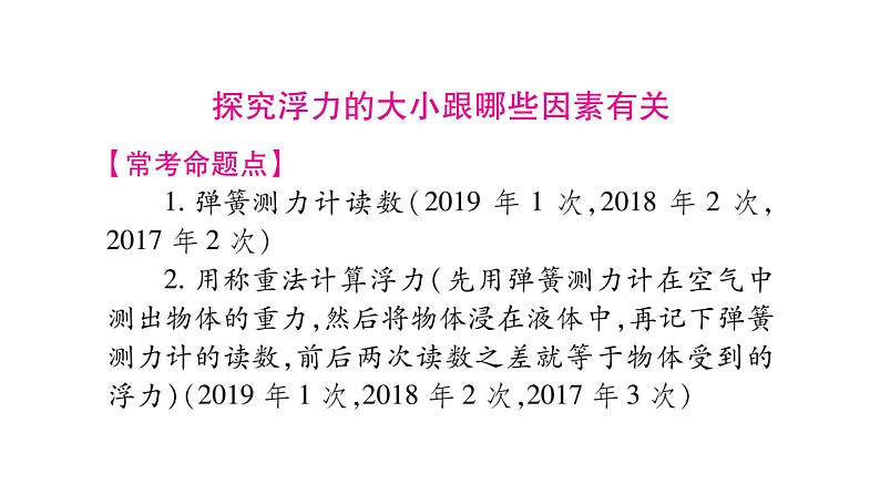 2021 物理中考 一轮考点复习（课件）：第12讲 浮力第8页