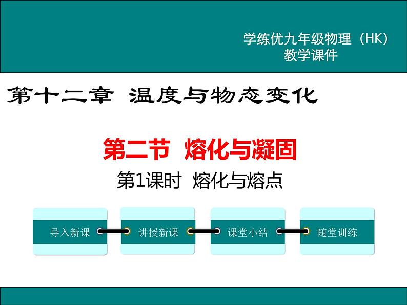 沪科版物理九年级：12.2 第1课时  熔化与熔点 课件01