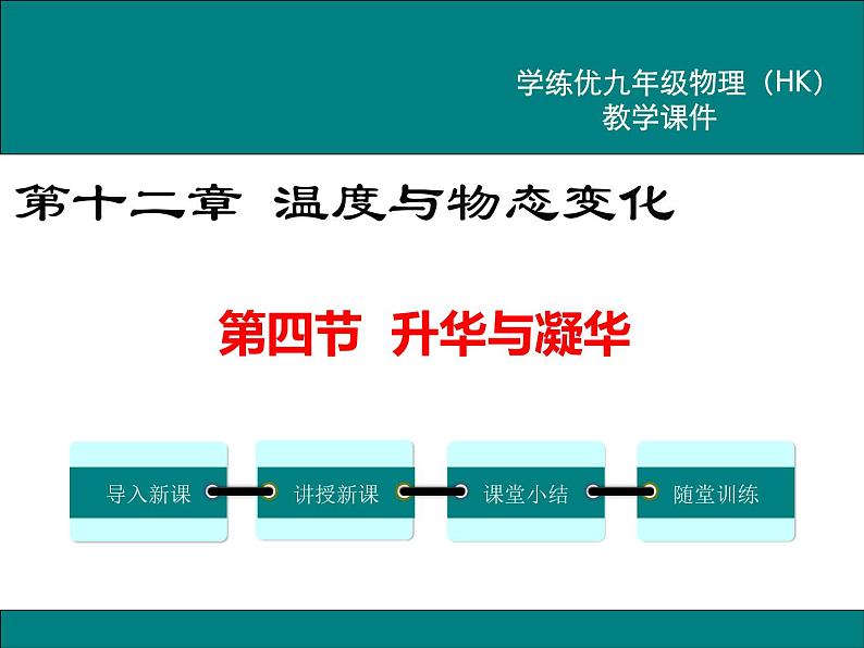 沪科版物理九年级：12.4  升华与凝华 课件01