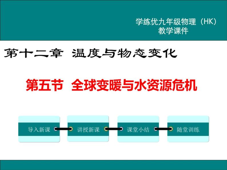 沪科版物理九年级：12.5  全球变暖与水资源危机 课件01