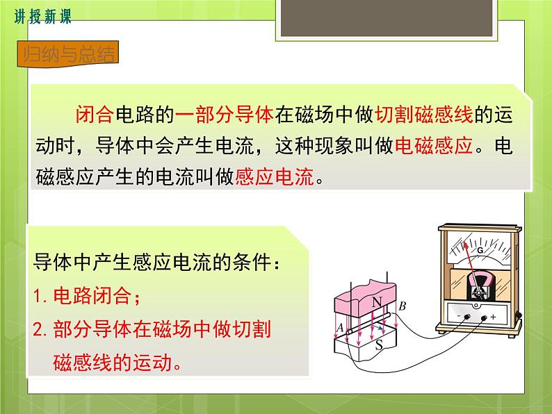 18.2  科学探究：怎样产生感应电流 课件第8页