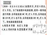 第十五章 专题五  简单电路故障分析 练习课件