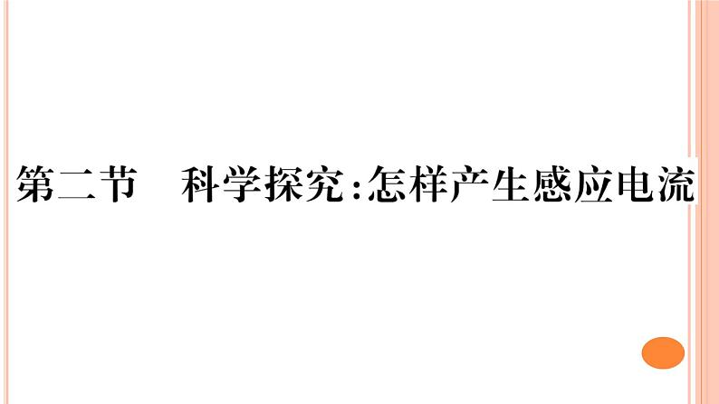 18.2  科学探究：怎样产生感应电流 练习课件01