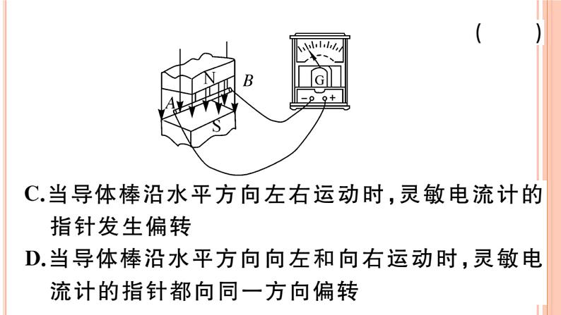 18.2  科学探究：怎样产生感应电流 练习课件07