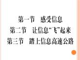 19.1  感受信息&第二節(jié)  讓信息''飛”起來&第三節(jié)  踏上信息高速公路 練習課件