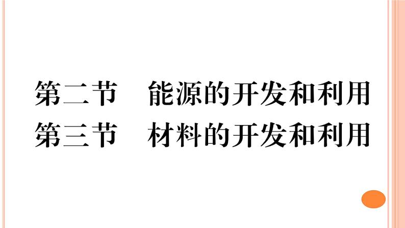 20.2 能源的开发和利用&第三节  材料的开发和利用 练习课件01