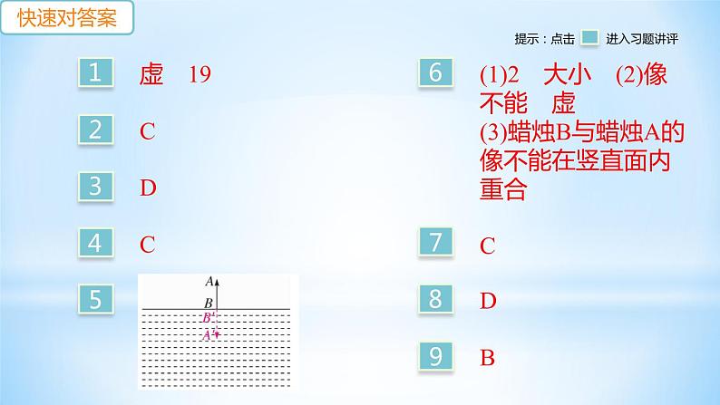 3.3 探究平面镜成像特点  第1课时 平面镜成像特点 练习课件02