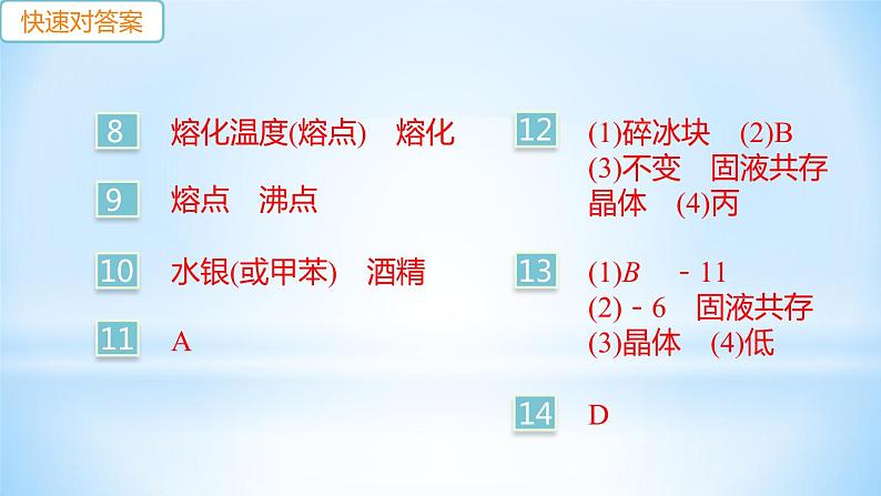 4.3 探究熔化和凝固的特点  第1课时 探究熔化和凝固的特点 练习课件03