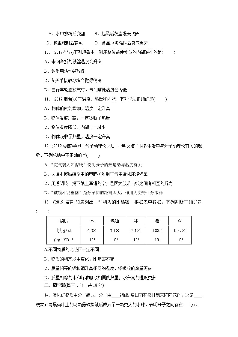 人教版九年级物理第十三章内能 综合测试卷03