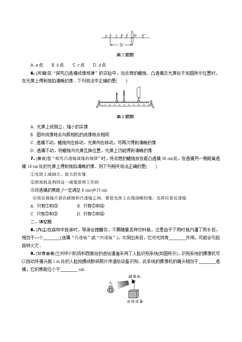 中考复习真题汇编专项复习   透镜及其应用 （有详解答案）02