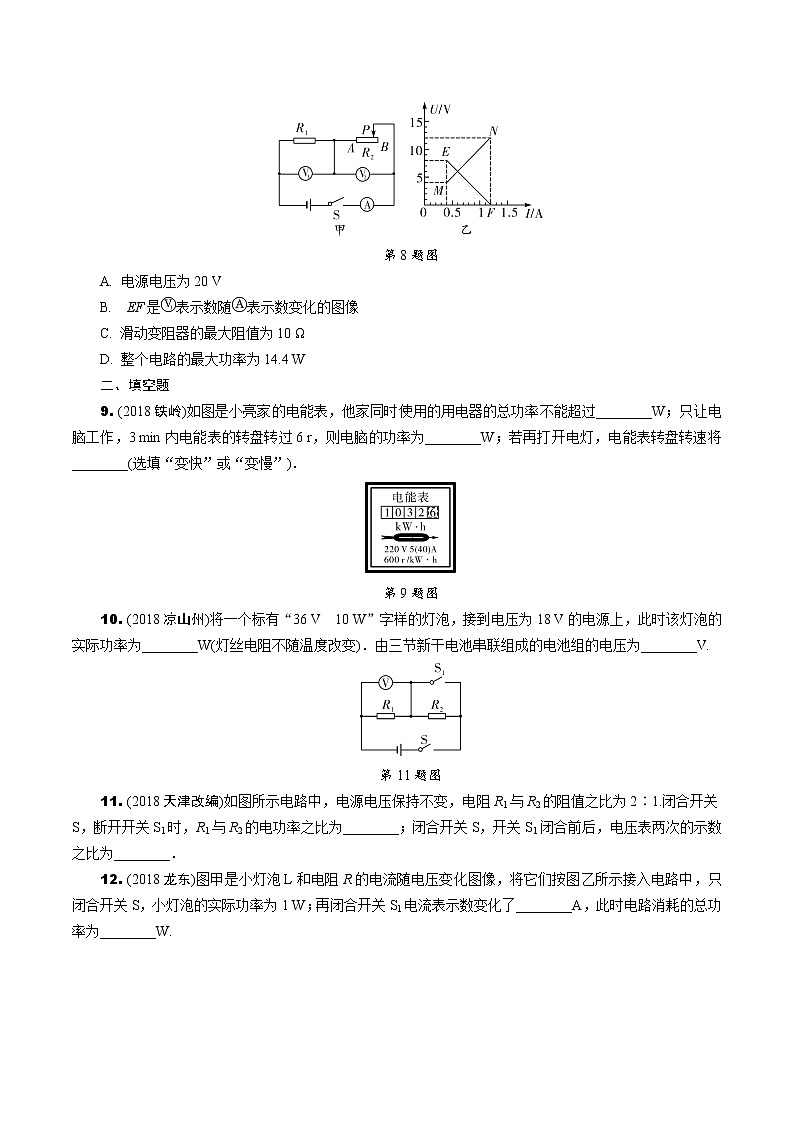 中考复习真题汇编专项复习  电功率（有详解答案）03