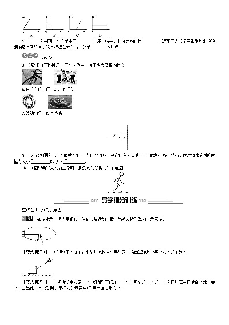 中考物理总复习第8讲力运动和力第1课时力习题02
