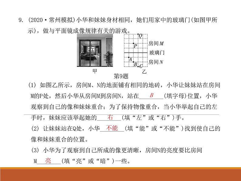 2021年中考第一轮复习：2020中考题光现象、透镜汇编课件06