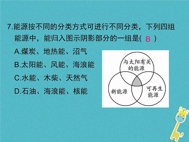 2020年人教版九年级物理全册专题10能源与可持续发展 课件(含答案)第7页